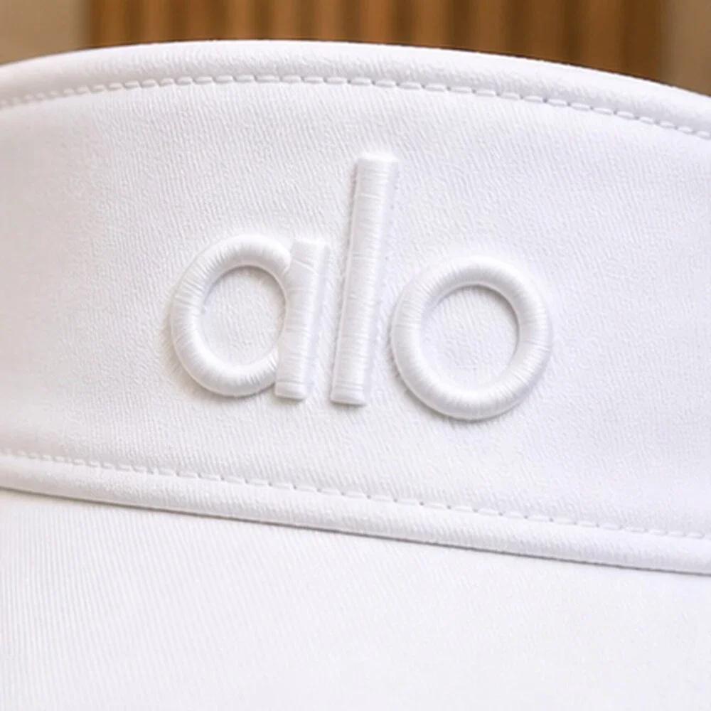 ALO Yoga White Casual Open Top Visor Hat Activewear